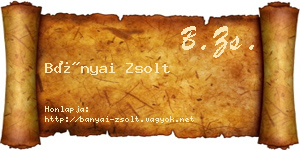 Bányai Zsolt névjegykártya
